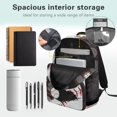 thumbnail image 5 of Uorisanigo 17 inch Baseball Pattern Backpack Schoolbags for Kids Lightweight Boys Girls Backpack Sports Casual Daypack with Adjustable Padded Straps for Elementary Kindergarten, 5 of 7