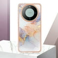 thumbnail image 2 of For Huawei Mate 60 Pro Electroplating IMD TPU Phone Case(White Marble), iPhone 12 Pro Max, 2 of 6