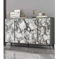 thumbnail image 5 of Yancorp 24"x197" White and Black Contact Paper Easily Removable Countertops Black and White Marble Wallpaper Self-Adhesive Peel and Stick Backsplash Vinyl Kitchen (White Black, 24"x197"), 5 of 6
