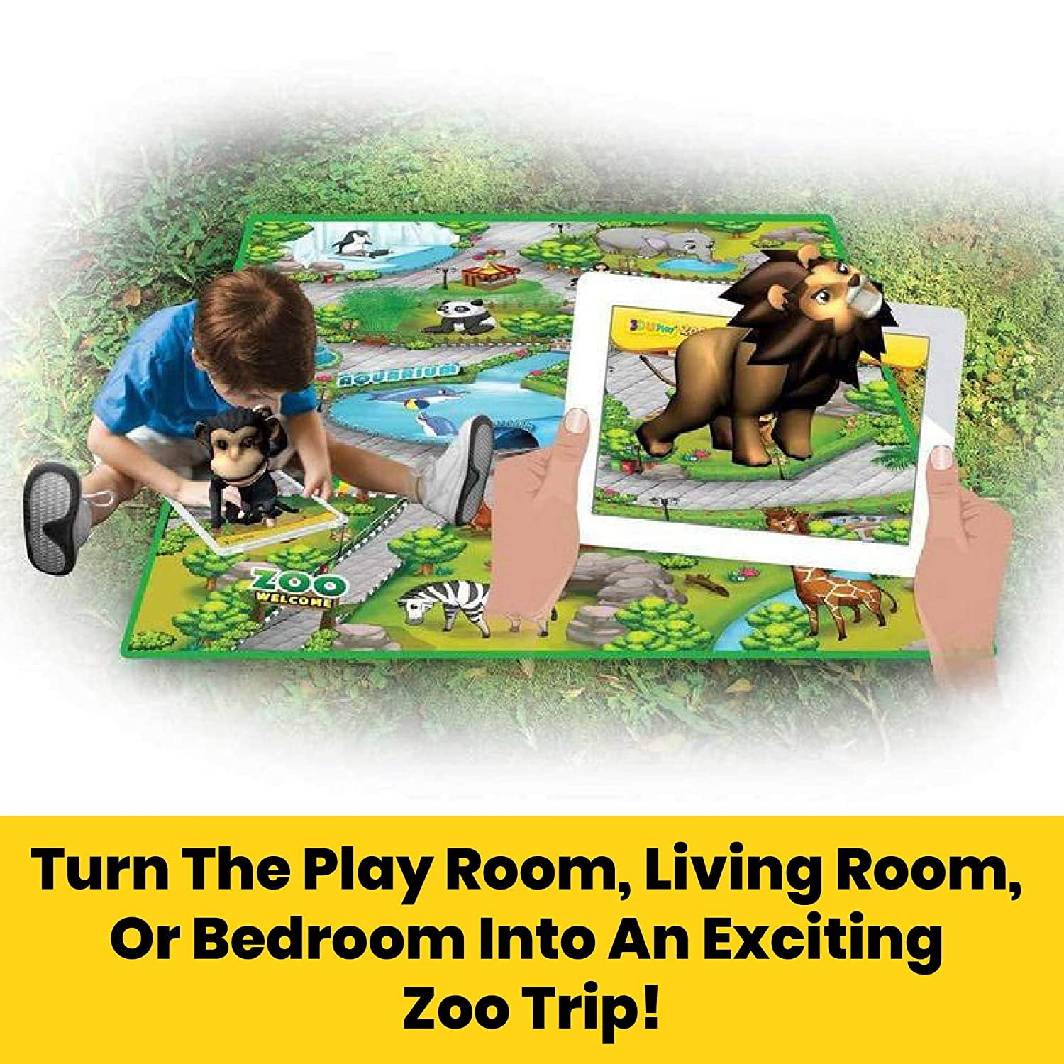 Rollmatz - Zoo 3D Large Playmat - 78in x 47in