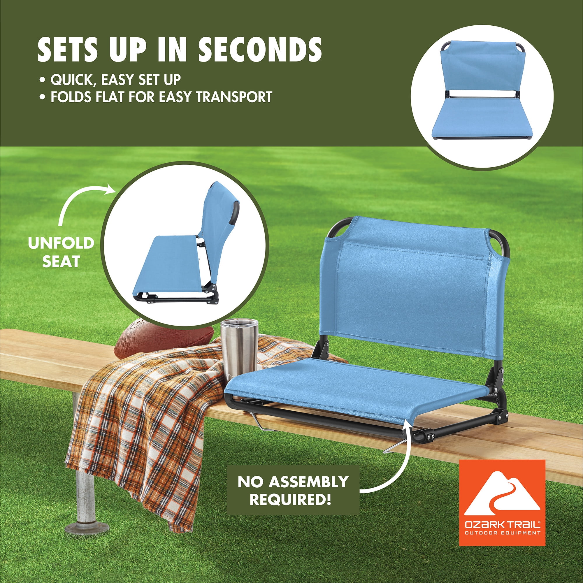 Ozark Trail Stadium Seat Sky Blue