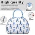 thumbnail image 4 of Insulated Lunch Bag Women, Reusable Blue Lobster Art Painting Pattern Tote Lunch Box, Leakproof Cooler Lunch Bags for Work Office Travel Picnic, 4 of 6