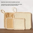 thumbnail image 6 of 1 Pcs 8" Handmade Trivets for Hot Dishes, Hot pots and Pans, Minimalist Cotton Hot Plate Mats, Woven Heat-Resistant Pot Holders Pads for Kitchen Counter Table Home（White）, 6 of 6