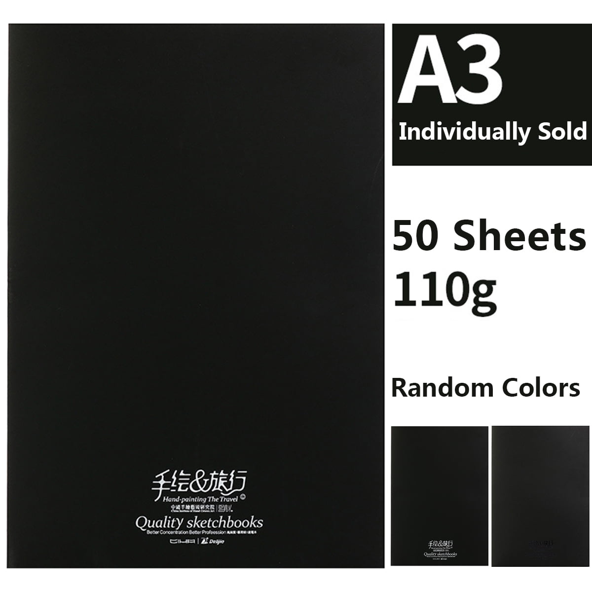 A4 Scrapbook 32 Colour Page Blank Plain Sketch Book Art Craft Card Paper Pad