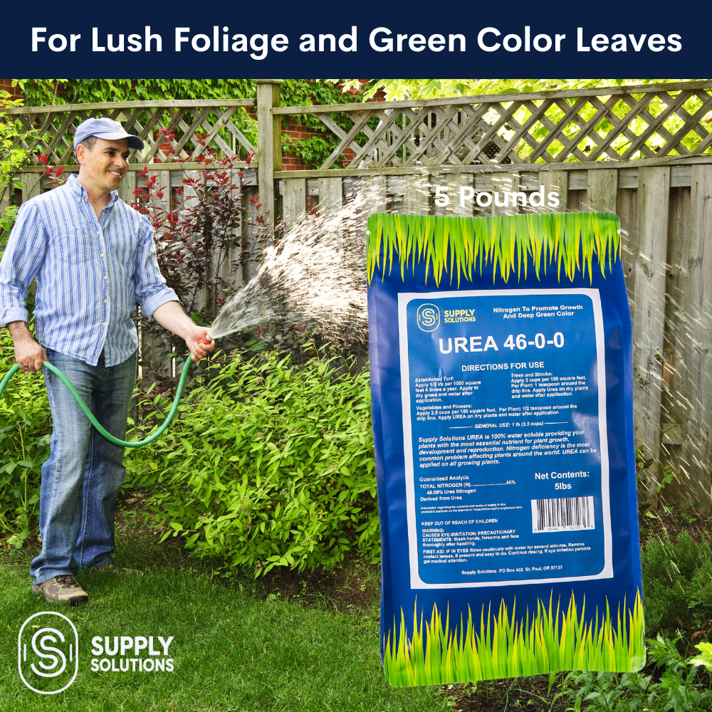 Supply Solutions Urea Nitrogen Organic Indoor Outdoor Lawn Fertilizer - Plant Food (5 Pounds)