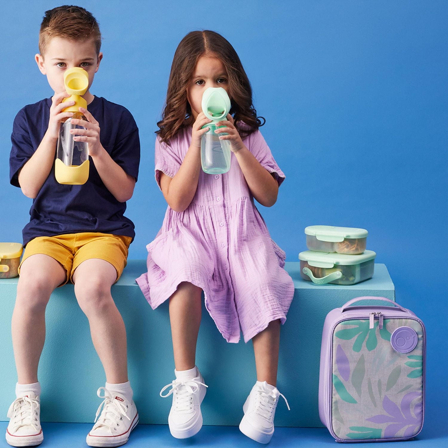 b.box - Mini Lunch Box for Kids: Lightweight Bento Box, Lunch Snack Container with 2 Leak Proof Compartments. Ages 3+ School Supplies, BPA Free