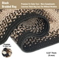thumbnail image 3 of Homespice Black Mist Primitive Braided Rugs, Perfect as Large Rugs for Living Room and Outdoor Rugs for Patio and Deck - Waterproof, Stain Resistant, and UV Treated - Outdoor Porch Rug, 6x9 Feet, 3 of 8