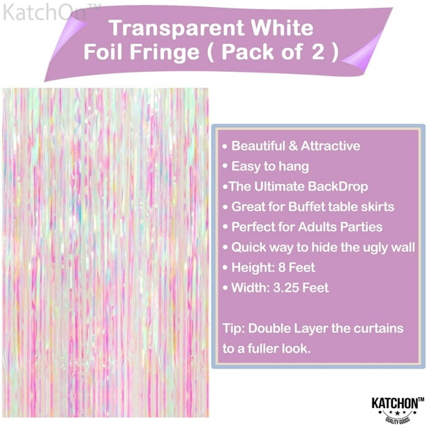 KatchOn, XtraLarge Hot Pink Fringe Backdrop - 6.4x8 Feet, Pack of 2 | Hot Pink Streamer Backdrop for Hot Pink Birthday Decorations | Hot Pink