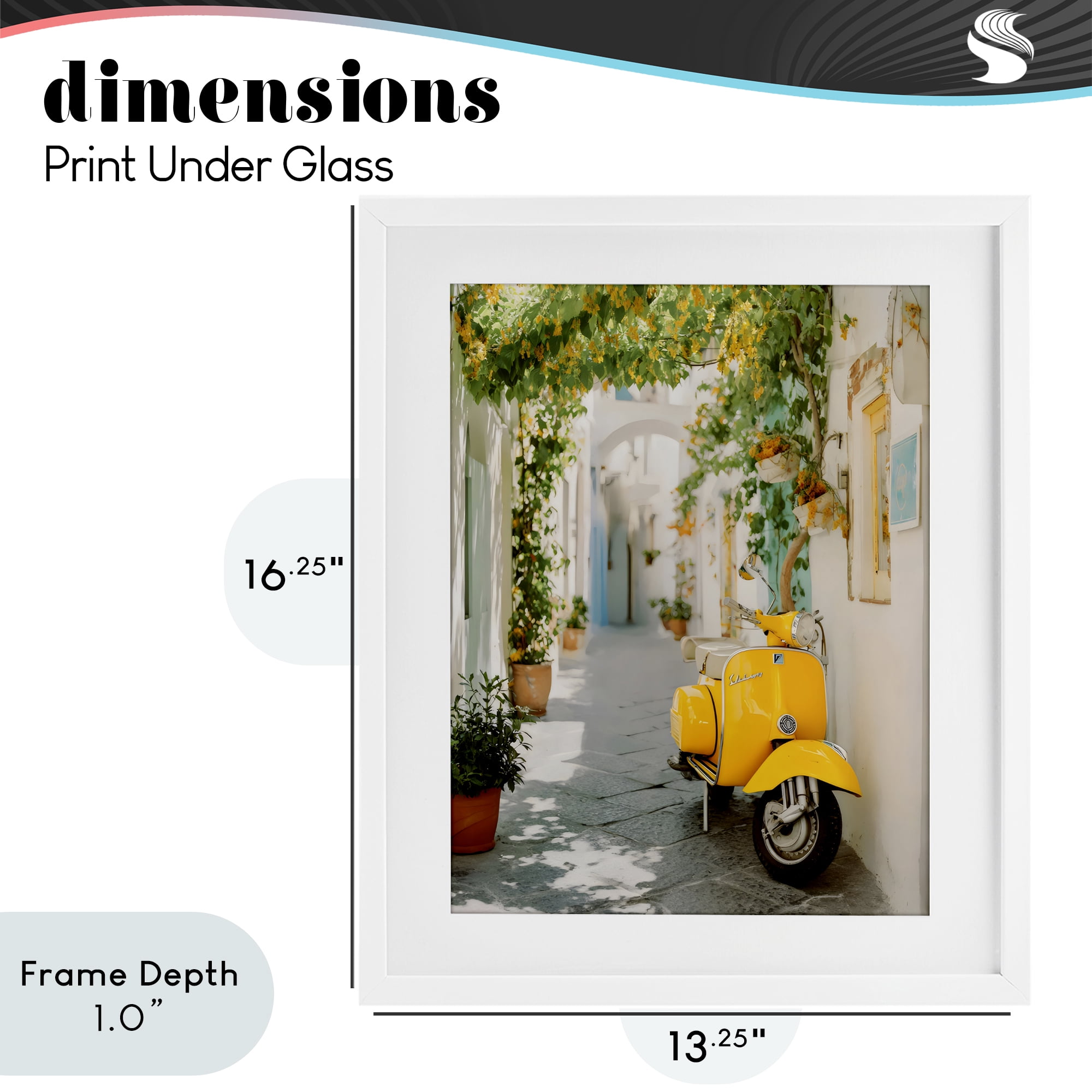 Stupell Industries Vacation Ride Through Alley White Framed Print Under Glass, design by Franklyn Gregory