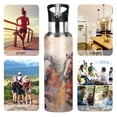thumbnail image 5 of Horses Painting Sports Water Bottle with Straw Lid Insulated Stainless Steel Leak Proof BPA Free Thermal Mug with Handle for Gym Yoga Cycling Camping, 5 of 8