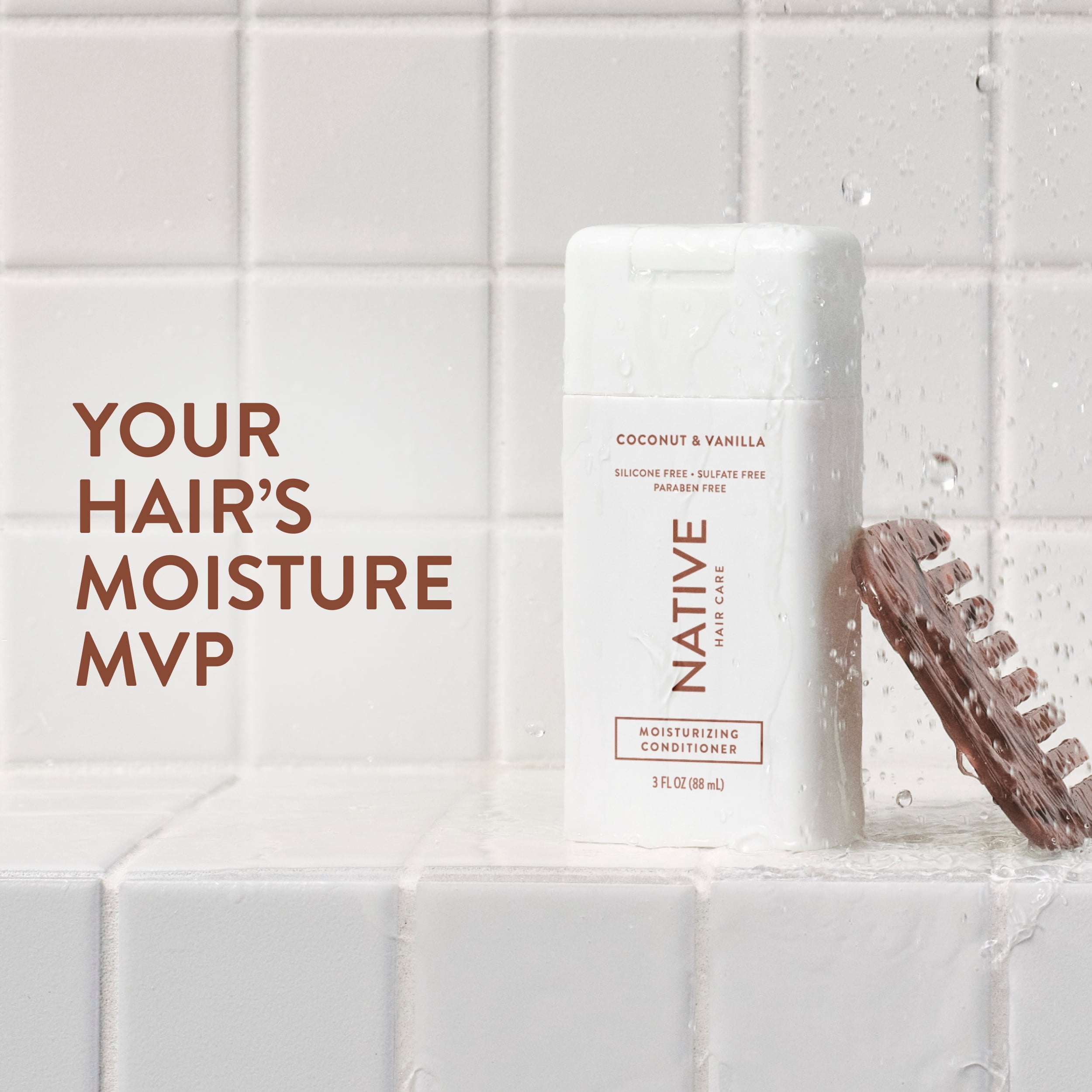 (3 pack) Native Moisturizing Conditioner Mini Coconut and Vanilla 3 fl oz