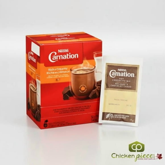 Nestle Carnation Drink Hot Chocolate Rich Sachet 19 g.(PACK OF 50)