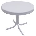 thumbnail image 1 of Mesa Auxiliar Leigh Country 56 cm Metal Blanco con Tapa Redonda, 1 of 2