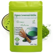 Efoofan Organic Ceremonial Grade Matcha Powder, 45g(1.59oz), Better for Latte, Smoothie, Drinks