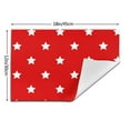 thumbnail image 3 of LNWH Red Stars Patriotic Pattern Placemats, 1 PCS Heat Resistant Washable PVC Table Mats, 18"x12", 3 of 6