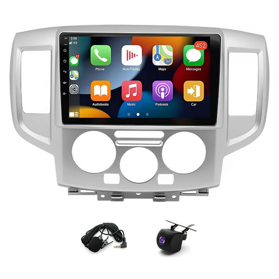 Car Stereo 2GB 64GB Android 15 9in Touchscreen for Nissan NV200 2013-2019 Built-in CarPlay Android Auto GPS Bluetooth FM/RDS SWC AHD Backup Camera