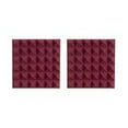 thumbnail image 4 of Gator GFW-ACPNL1212P-2PK Pair of 2 Inch - Thick Acoustic Foam Pyramid Panels 12x12 Burgundy, 4 of 5