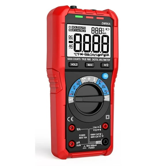 Multimeter Digital Smart Voltmeter AC DC Current Voltage Multi Tester Auto Range 6000 Counts LCD NCV Firewire Capacitor ,Accurate and Speed