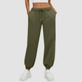 thumbnail image 2 of Bloomae Fall Sweatpants Women Loose Fit Baggy Lounge Pants Casual Workout Gym Active High Waisted Comfy Joggers for Women Fashion 2025 Outfit Clothes Green L, 2 of 10
