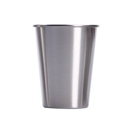 Stainless Steel Rolled Top Edge Pint Cups Shatterproof Drinking Glasses for Kids and