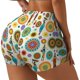 thumbnail image 1 of Balery Beautiful African Womens Pantalones cortos de entrenamiento estampados para mujer, sin costuras, ajustados, para gimnasio, yoga, correr, deportes, ejercicio activo, fitness.-Large, 1 of 8