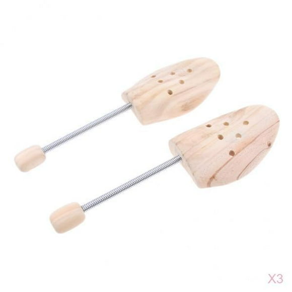 STARTIST 6Pcs Adult Wooden Coil Spring Shoe Shapers Stretcher Cedar Wood Shoe Tree Unisex