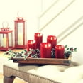 thumbnail image 5 of Raz Push Flame Red Pillar Candles with Remote, Set of 3, 5 of 9