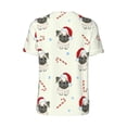 thumbnail image 3 of Balery Christmas Pug Dog Baseball Jersey for Men Casual Button Down Shirts Short Sleeve Active Team Sports Uniform-XX-Large, 3 of 9