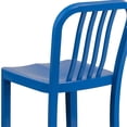 thumbnail image 3 of Home Square 30" Metal Vertical Slat Back Bar Stool in Blue - Set of 2, 3 of 11