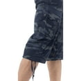 thumbnail image 4 of X RAY JEANS Mens Belted 18" Inseam Below Knee Long Cargo Shorts, Navy Camo, 28, 4 of 5