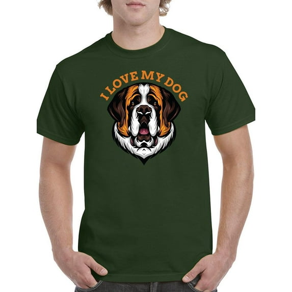 I Love My Dog T-Shirt Men -Image by Shutterstock, Male x-Large