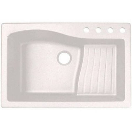 Swan Granite Dual Mount Kitchen Sink 22 X 33 With 4 Faucet