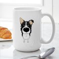 thumbnail image 6 of CafePress - Big Nose/Butt Border Collie Large Mug - 15 oz Ceramic Large White Novelty Mug, 6 of 6