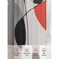 thumbnail image 6 of Red And Black Sheer Curtains 84 Inches Long 2 Panels Geometric Classic Light Filtering Semi Sheer Window Curtains Drapes for Bedroom Living Room 52"x84", 6 of 7