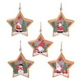 thumbnail image 4 of PATLOLLAV LED Light Up Christmas Wooden Ornaments Wood Star Shapes with Reindeer Snowman Santa Claus Gnome Pattern Hanging Christmas Tree Decoration Christmas Night Lights, 4 of 4