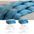 thumbnail image 6 of Royoliving Premium Heavyweight Feathers Down Comforter Queen Full Size Thickened Turquoise 100% Cotton Cover Down Proof Winter Duvet Insert with Corner Tabs (90x90, 60 Oz), 6 of 7