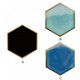 thumbnail image 3 of Posavasos de cerámica Stibadium para bebidas, absorbentes, hexagonales, con base de corcho, dorados, de piedra, para mesa de madera, regalo de inauguración, decoración para el hogar y el comedor., 3 of 8