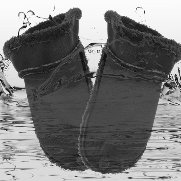 FUTUREORYY Shoe Insert Winter Furry Liners Black 2Pairs 9.8Inches Long