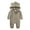 Coffee, variant on Clearance 6-9 Month Girl Clothes Children's Jumpsuit Autumn/Winter Cute Cartoon Bear Hooded Zippered Jumpsuit Party Birthday Indoor and Outdoor Preemie Clothes Boys (Beige,90)