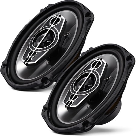 6 X 9 5-Way Coaxial Audio Speakers(Pair), 1000W Peak 4 Ohm Vehicle Coaxial Speaker W/PEI Dome Tweeters, Stereo Speaker, Coaxial Tweeter Speaker Replacement