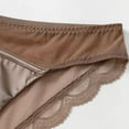 thumbnail image 4 of Seamless Cotton Underwear for Women Women's Lace Briefs Floral Sheer Mesh Bikini Panties Valentine's Day Casual Underwear Coffee XL, 4 of 7