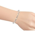 thumbnail image 3 of RYLOS Bracelets for Women 925 Sterling Silver XO Hugs & Kisses Tennis Bracelet Gemstone &  Diamonds Adjustable to Fit 7"-8" Wrist, 10 - 6X4MM Opal Jewelry for Women Friendship Bracelets, 3 of 8