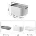thumbnail image 2 of Dispensador de jabón de cocina 2 en 1 con soporte para esponja - Dispensador de líquido para lavavajillas para cocina - Aparatos de cocina inteligentes - Organizador de encimera para fregadero -, 2 of 5
