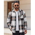 thumbnail image 2 of COOFANDY Mens Flannel Shirts Long Sleeve Lightweight Plaid Shirt Casual Button Down Shirts Jacket, 2 of 10