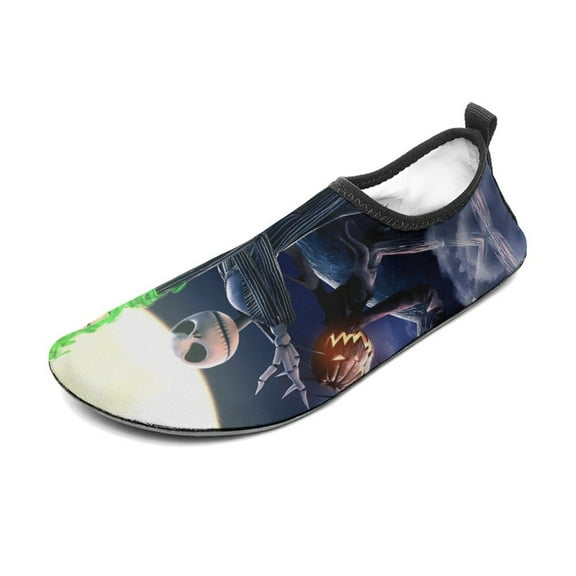Jack Skellington Water Shoes Beach Swim Barefoot Quick Dry Aqua Socks, Non-Slip Sporty Water Shoes for Men Women 3/4women