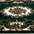 thumbnail image 3 of Allstar 5x7 Traditional Area Rug in Green with Ivory French Aubusson design (5' 2" x 7' 1"), 3 of 5