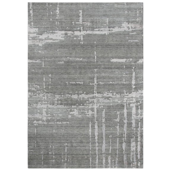 Alora Decor Radiant 9' x 12' Abstract Gray/Lt. Gray Hybrid Area Rug