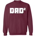 thumbnail image 2 of OXI Crewneck Sweatshirt - Dad Square, Basic Casual Sweatshirts for Men's and Women Fleece Sweatshirt Long Sleeve - Maroon 3X-Large, 2 of 2
