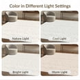 thumbnail image 7 of ODIKA 4'x6' Beige Bath Stripe Washable Area Rug Modern Minimalist Design With Subtle Motifs For Style Pet Friendly, Non-Shedding for Bedroom, Reading Nook, 7 of 7