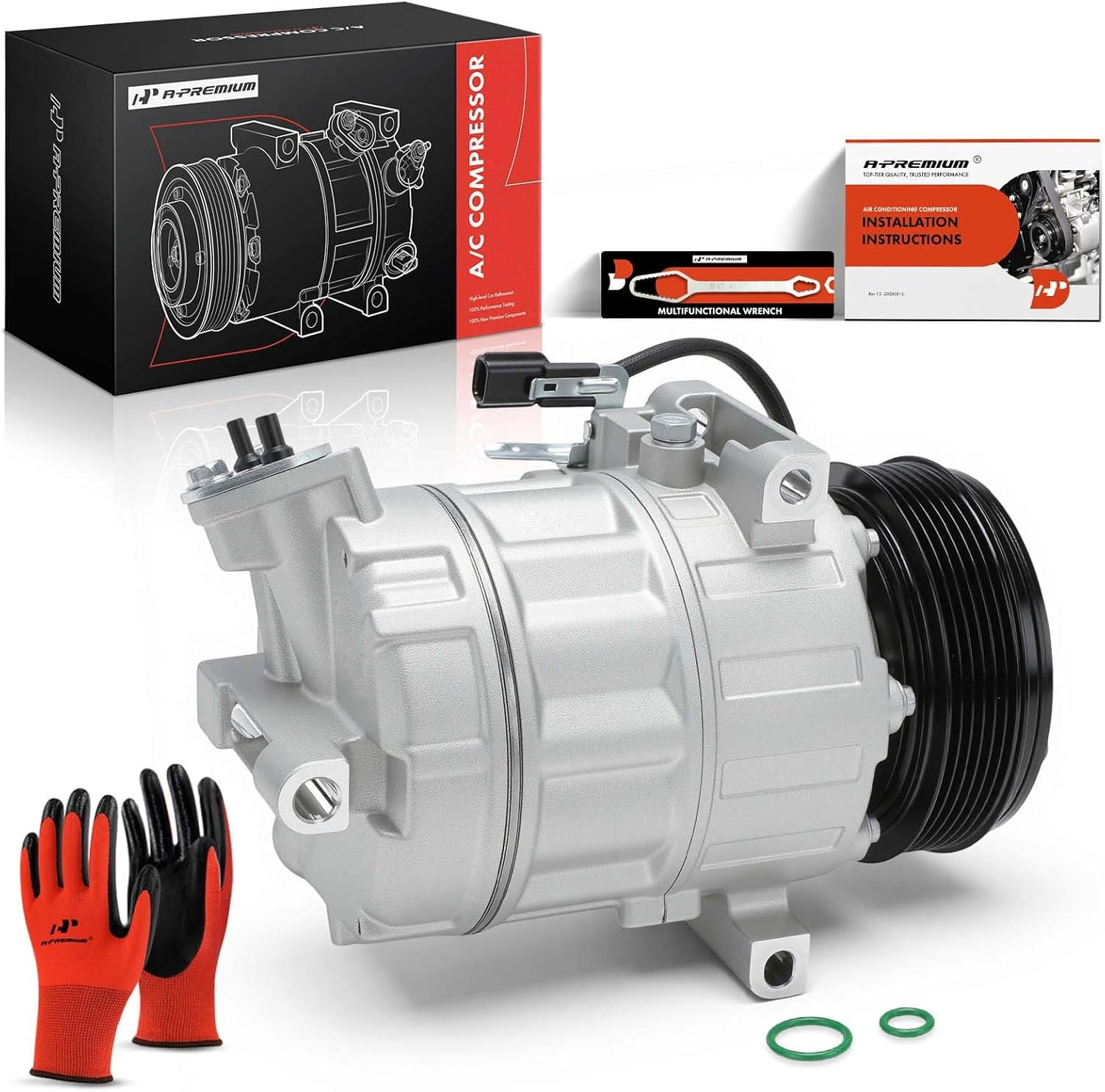 A-Premium Air Conditioner AC Compressor with Clutch Compatible with Nissan Sentra 2007-2012 L4 2.0L